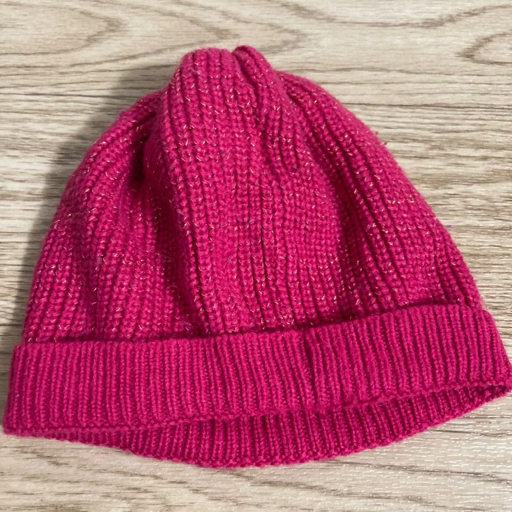 Puma Beanie GILRS OSFA Pink Gold‎ Metallic Sparkle Ribbed Knit Hat USWGR